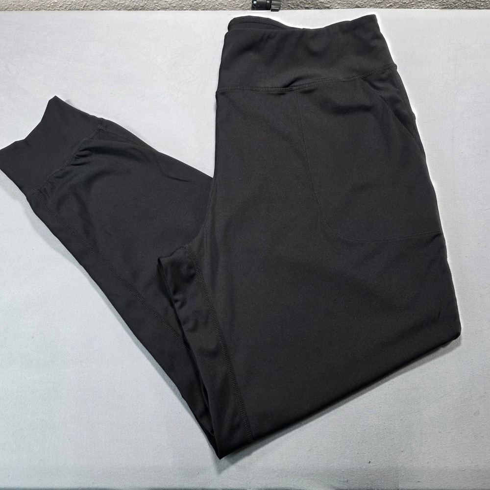 Soothfeel Womens Black High Waisted Joggers Athletic Yoga Pants XXL